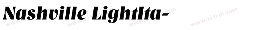 Nashville LightIta字体转换